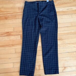 Banana Republic Women’s Black Checkered Trousers - slim straight leg fit